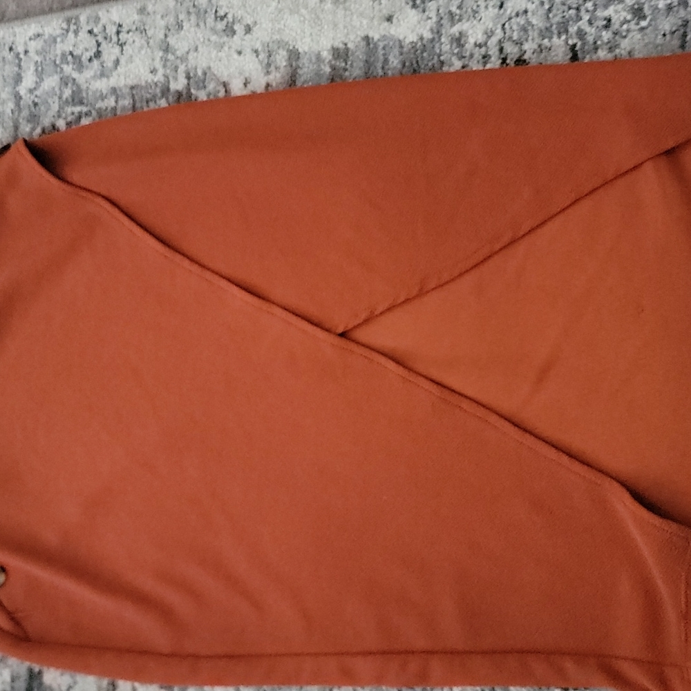 1x fall orange colored skirt